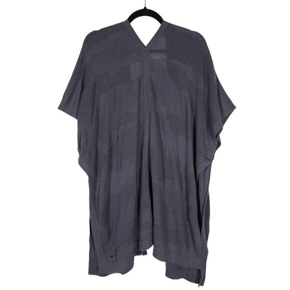 Lululemon Womens Find Your Light Wrap Heathered Gray Moonwalk Silk Camo Cardigan - Picture 8 of 15